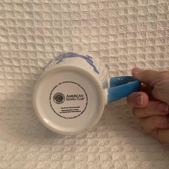 American Kennel Club Blue Plaid  Poodle Breed Dog Mug 16 Ounces - Picture 6 of 6